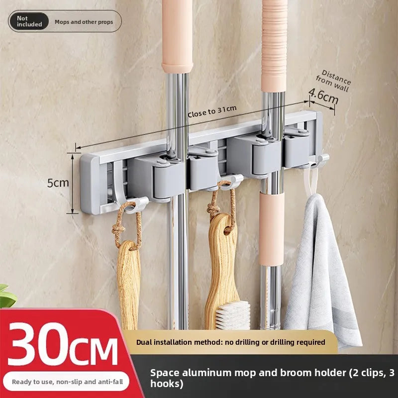 No-Drill Self-Adhesive Mop and Broom Holder - product view 8