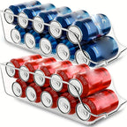 Auto-Roll Refrigerator Can Dispenser & Organizer Bin