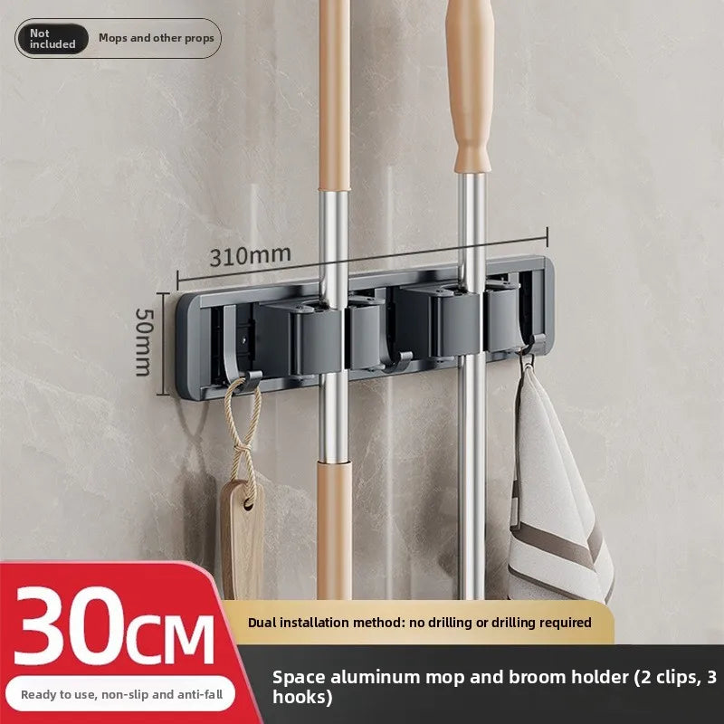 No-Drill Self-Adhesive Mop and Broom Holder - product view 10