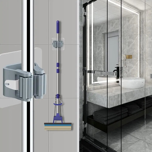 Adhesive Wall Hooks for Mops and Brooms - product view 3