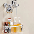 No-Drill Hanging Shower Caddy with Hooks