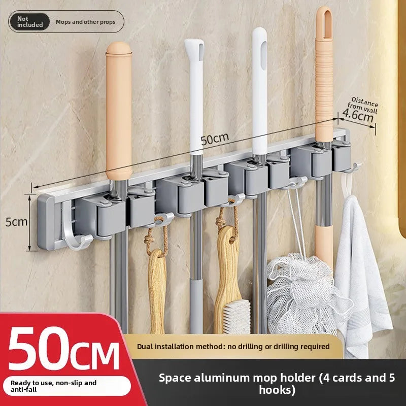 No-Drill Self-Adhesive Mop and Broom Holder - product view 9