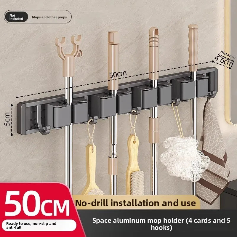 No-Drill Self-Adhesive Mop and Broom Holder - product view 11