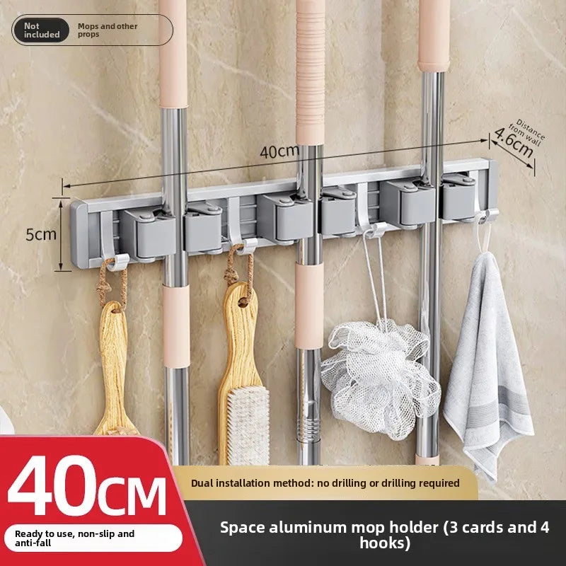 No-Drill Self-Adhesive Mop and Broom Holder - product view 7