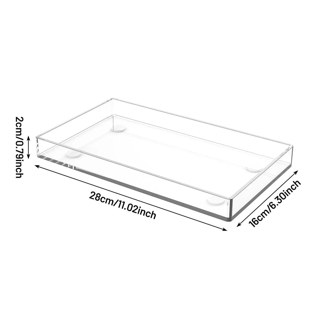 Clear Acrylic Rectangle Decorative Tray - product view 3