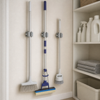 Adhesive Wall Hooks for Mops and Brooms