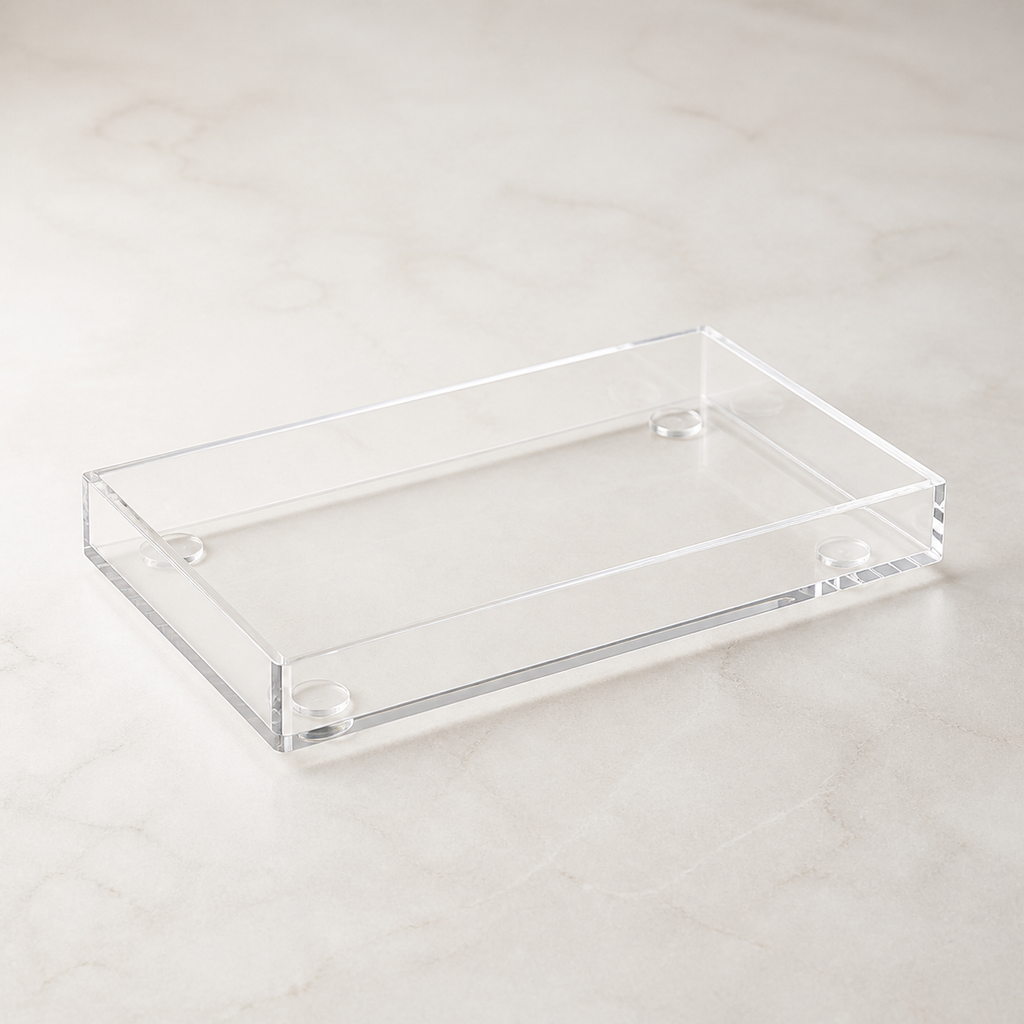 Clear Acrylic Rectangle Decorative Tray