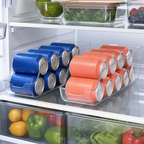 Auto-Roll Refrigerator Can Dispenser & Organizer Bin