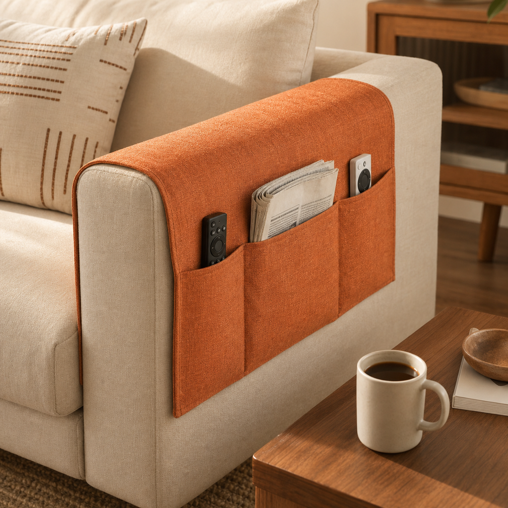 Sofa Armrest Organizer Pouch