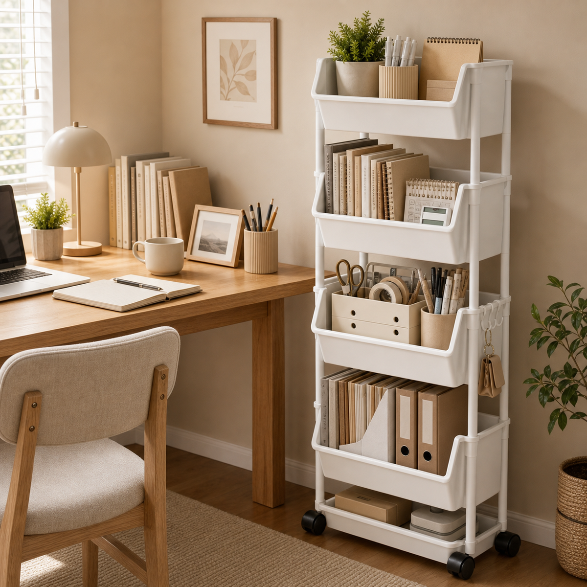 Multi-Layer Mobile Storage Trolley