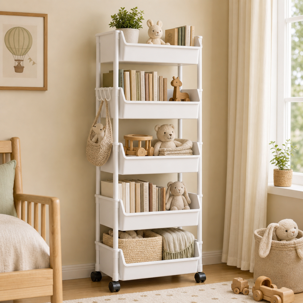Multi-Layer Mobile Storage Trolley