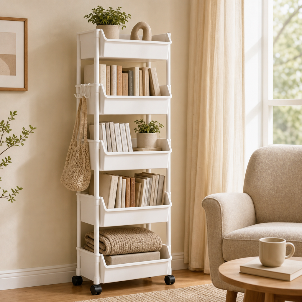 Multi-Layer Mobile Storage Trolley