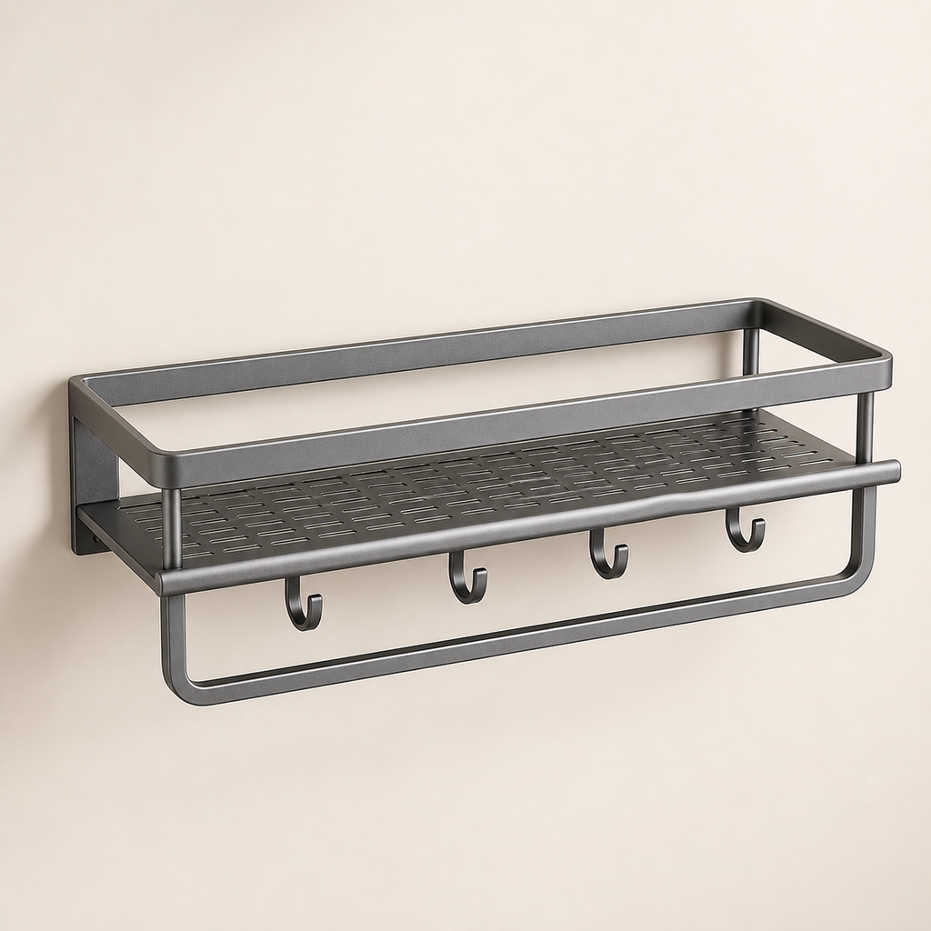 No-Drill Self-Adhesive Shower Shelf
